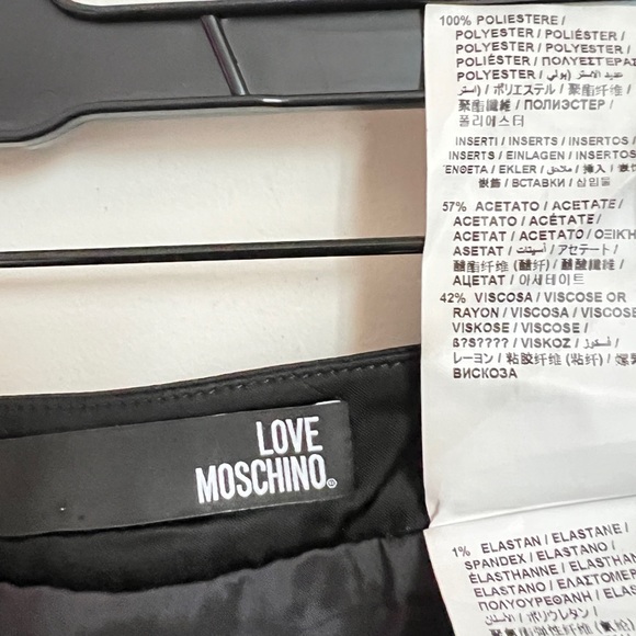 Love Moschino Animal Print Sequin Mini Skirt in Grey Black and Silver Size 4 - Picture 4 of 5